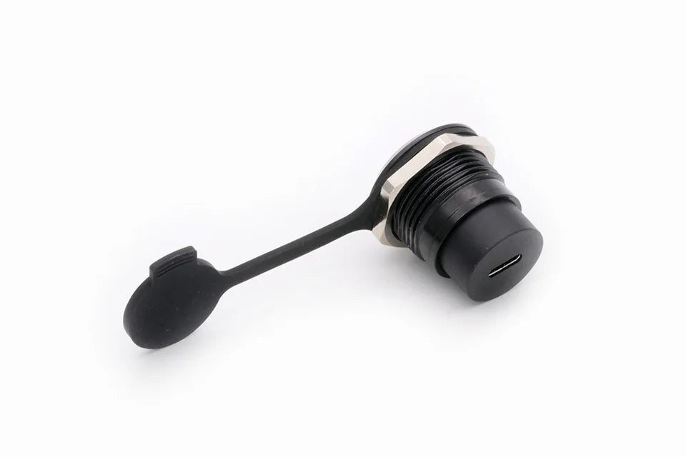 Waterproof D Type Chassis Connector,Type C Female to Female USB-C Converter Adapter Type-C Panel Mount DIY Jack with Dust Cover