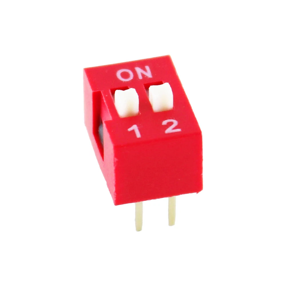 10pcs/lot DIP Switch Slide Type Red 2.54mm Pitch 2 Row DIP Toggle switches Dial switch 1p 2p 3p 4p 5p 6p 8p 7p 10p 12p