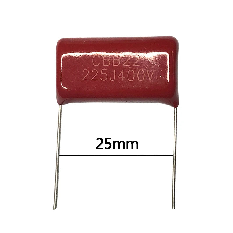 5pcs CBB Polypropylene Film Capacitor 400v225J P20mm P25mm 400v 2.2UF CBB22 225J400v