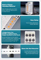 Ginri JVRD-P01 Three phase voltage monitoring relay switchable 8 level rated voltage 220-460V over&under voltage protector