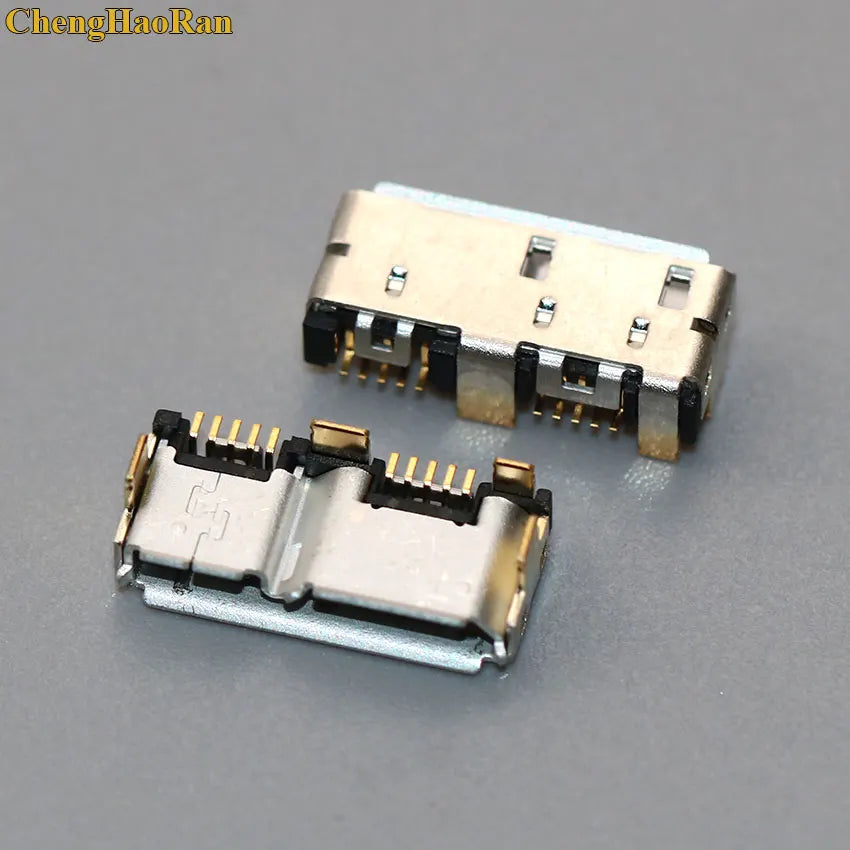 ChengHaoRan 1pcs Micro USB 3.0 Jack 10pin Female Sockect Tail Charging Port Mobile Hard Disk Interface Micro Connector