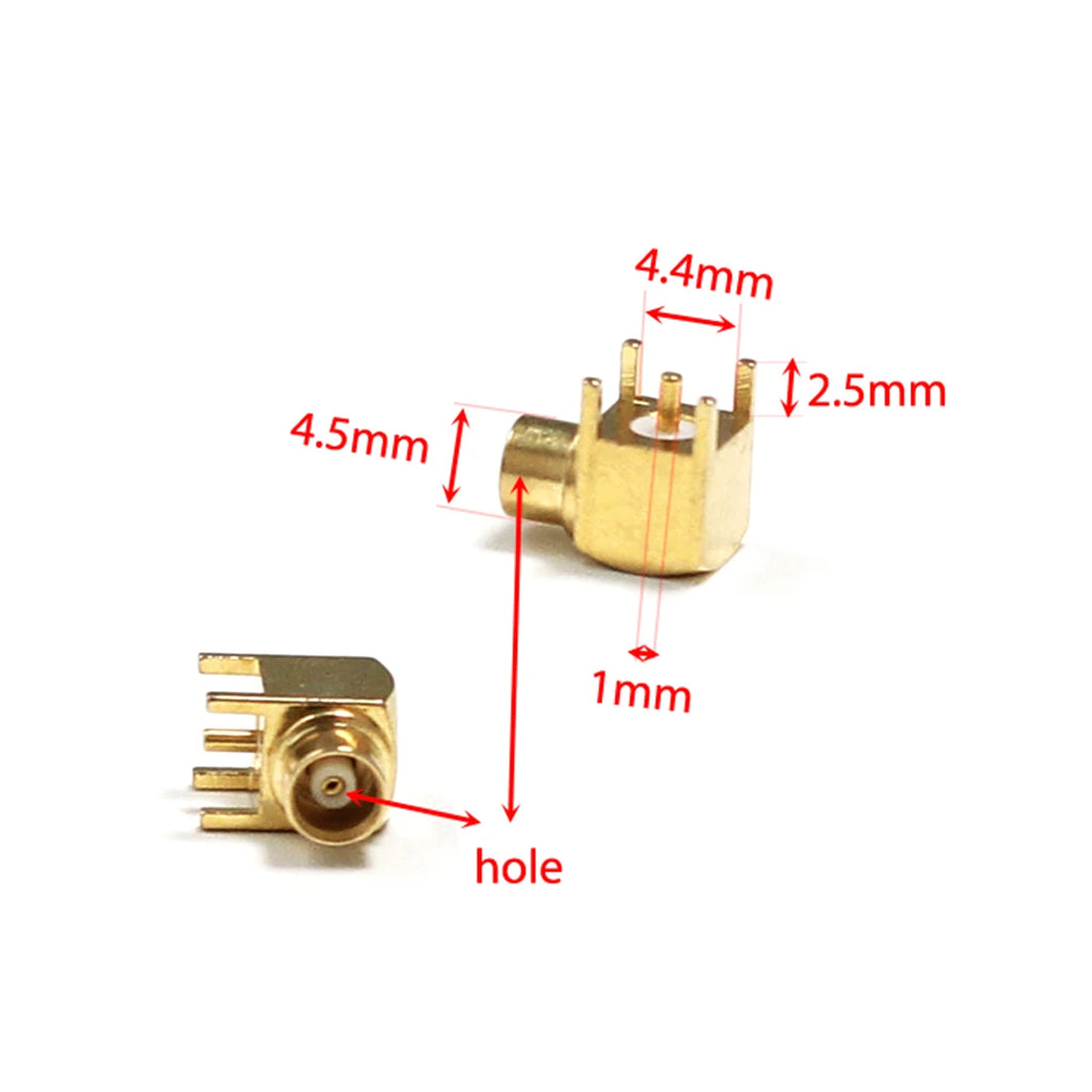 1PC MCX MMCX Male Female PCB Mount Straight RF Coax Connector Right Angle 90-Degree Goldplated Welding Terminal New