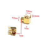 1PC MCX MMCX Male Female PCB Mount Straight RF Coax Connector Right Angle 90-Degree Goldplated Welding Terminal New