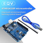 modified version One set UNO R3 CH340G+MEGA328P Chip 16Mhz For Arduino UNO R3 Development board + USB CABLE