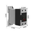 Din Rail Mounted SSR Single Phase Solid State Relay With Heat Sink SSR 10DA 25DA 40DA 60DA 80DA 100DA 120DA