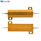 50W 100W 0.5R 1R 2R 4R 6R 8R 10R 20R Aluminum Power Metal Shell Case Wirewound Resistor 0.01 ~ 100K 0.5 1 2 4 6 8 10 20 100 ohm