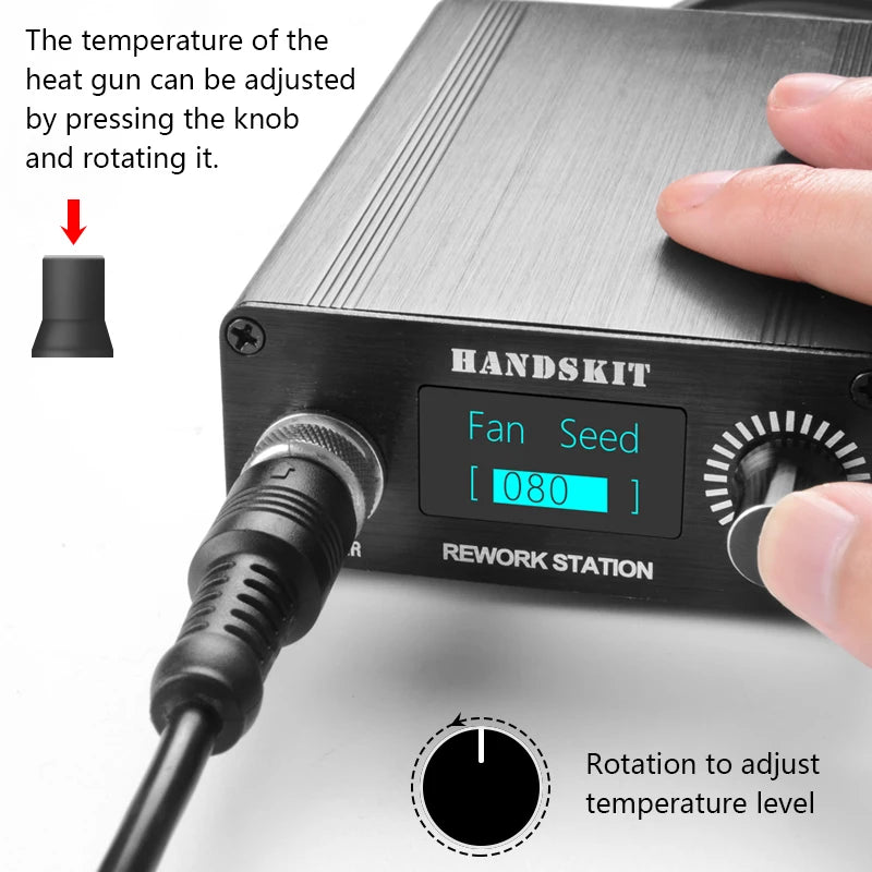 T12 Heat Guns OLED Digital Display Temperature Soldering Station Portable BGA Rework Hot Air Gun Home Diy Repair Tools