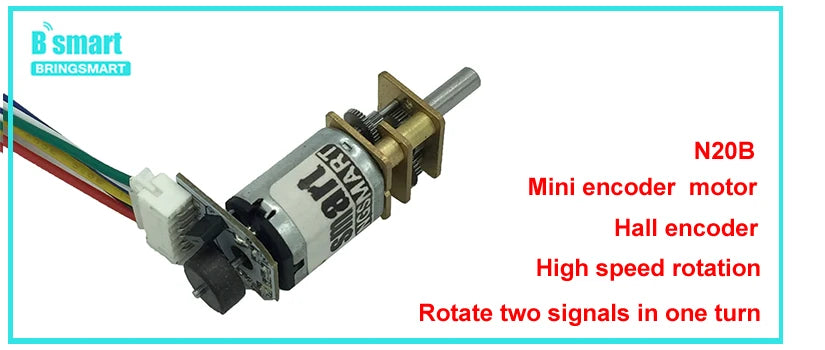 Bringsmart 3V 6V 12V 15-1500RPM N20 DC Gear Motor Reversed Control Low Noise for DIY Electronic Equipment Toys Mini Machine