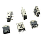 10/50Pcs Mini USB SMT SMD DIP 5 Pin Female Mini Type B Socket Connector Plug Straight DIP Jack Tail Connector Plug-in MINI USB