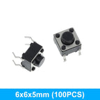 GREATZT 6X6X5/4.3/5.5/6/7/8/9/10/13MM Tact Switch Push Button Switch 12V 4PIN DIP Micro Switch For TV/Toys/home use Button