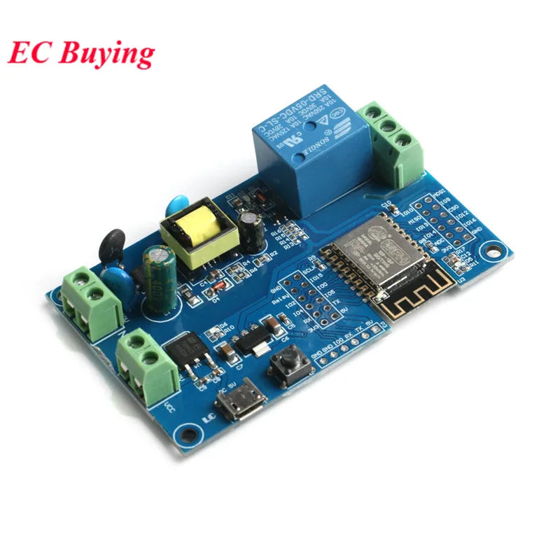 ESP8266 WIFI Wireless Relay Module ESP-12F AC 220V DC 5V 12V Power Supply ESP 12F Development Board Remote Control Smart Home