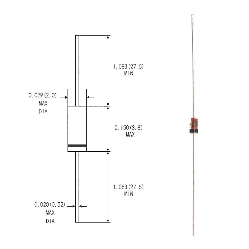 50pcs Zener Diode New Original 1N4734A 1N4734 1N4735A 1N4735 DO-41 1N4728-1N4755 3.6V--43V 1W 5v6 6v2 5.6v 6.2v
