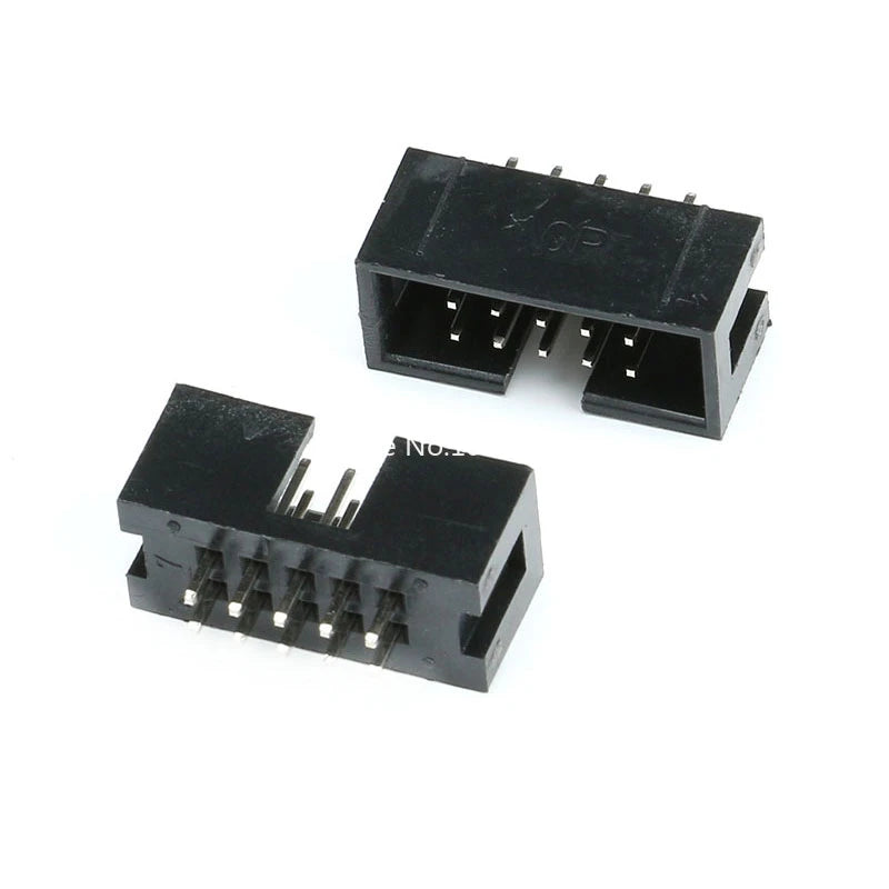 10PCS DC3 JTAG ISP Socket 2.54mm IDC Box Header Connector 6P/8P/10P/14P/16P/20P/30P/34P/40P Double Row Straight / Curved Needle