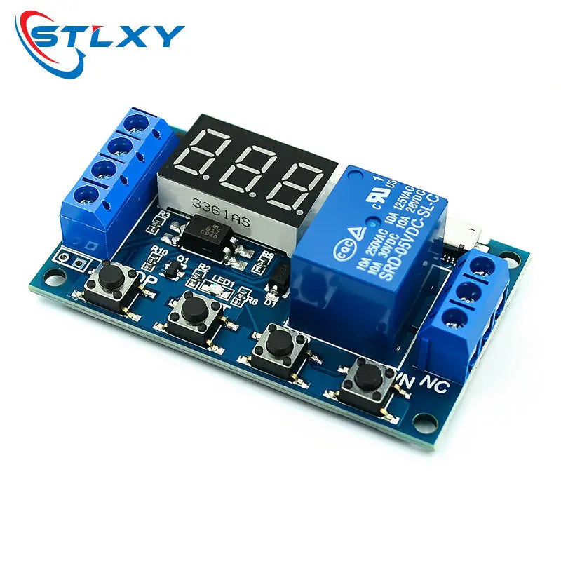DC 5V 12V 24V LED Light Digital Time Delay Relay Trigger Cycle Timer Delay Switch Circuit Board Timing Control Module DIY stlxy