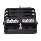 Universal 12 Ways 6 Ways Blade Fuse Block 12V 32V Car Fuse Holder Box Marine Auto Fuse Connector Switch With LED Indicator Light