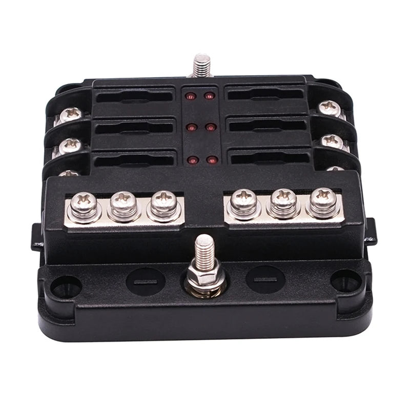 Universal 12 Ways 6 Ways Blade Fuse Block 12V 32V Car Fuse Holder Box Marine Auto Fuse Connector Switch With LED Indicator Light