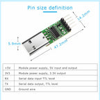 WitMotion USB-UART 6-In-1 Converter, Multifunctional USB-TTL/RS485/232, TTL-RS232/485,232-485)Serial Adapter, CH340/ CP2102 Chip