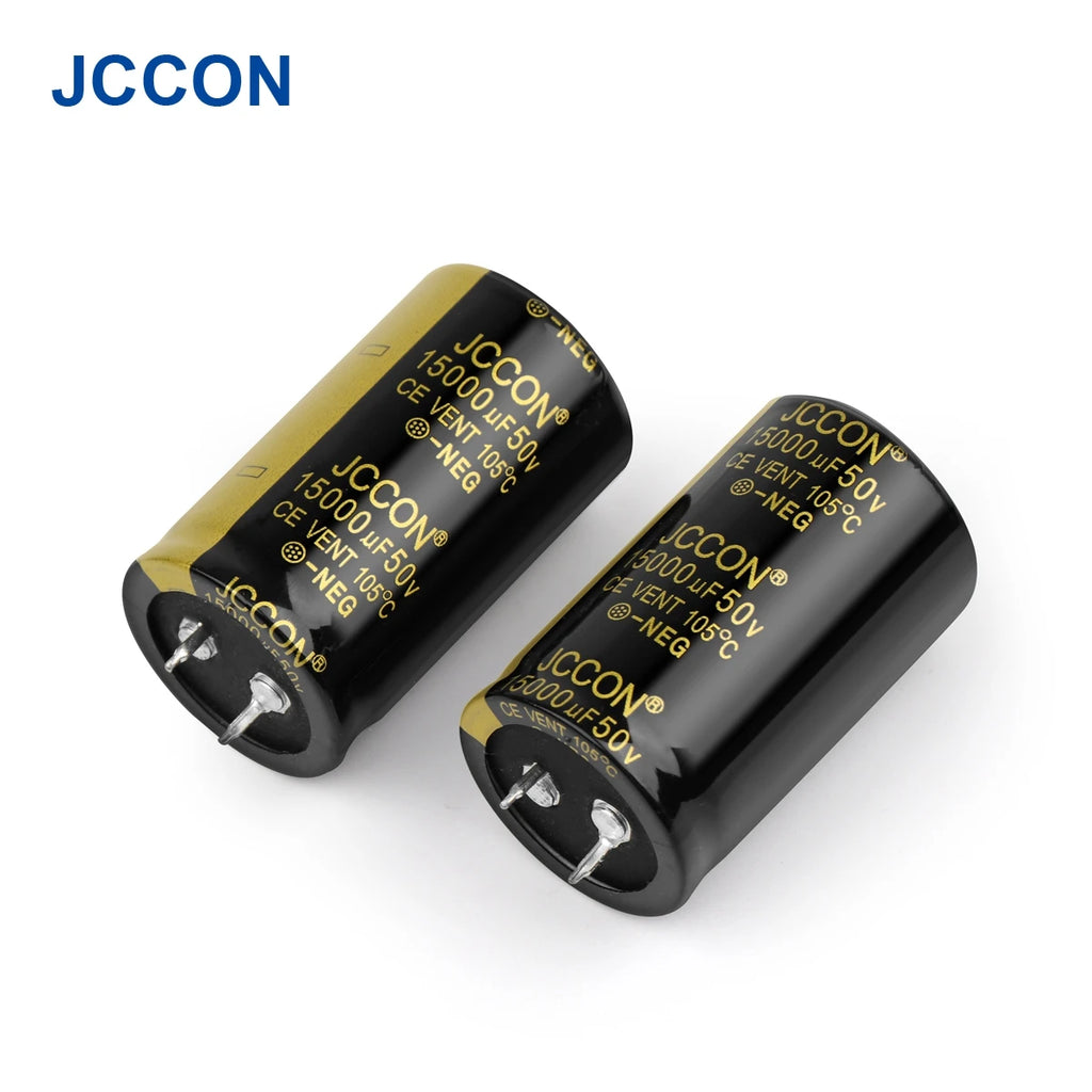 2Pcs JCCON Audio Electrolytic Capacitor 50V 4700UF 6800UF 10000UF 15000UF 22000UF For Hifi Amplifier High Frequency Low ESR