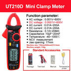 UNI-T Clamp Meter Digital UT210E UT210D AC Current Mini Clamp Multimeter True RMS Pliers Ammeter UT210C Auto Range