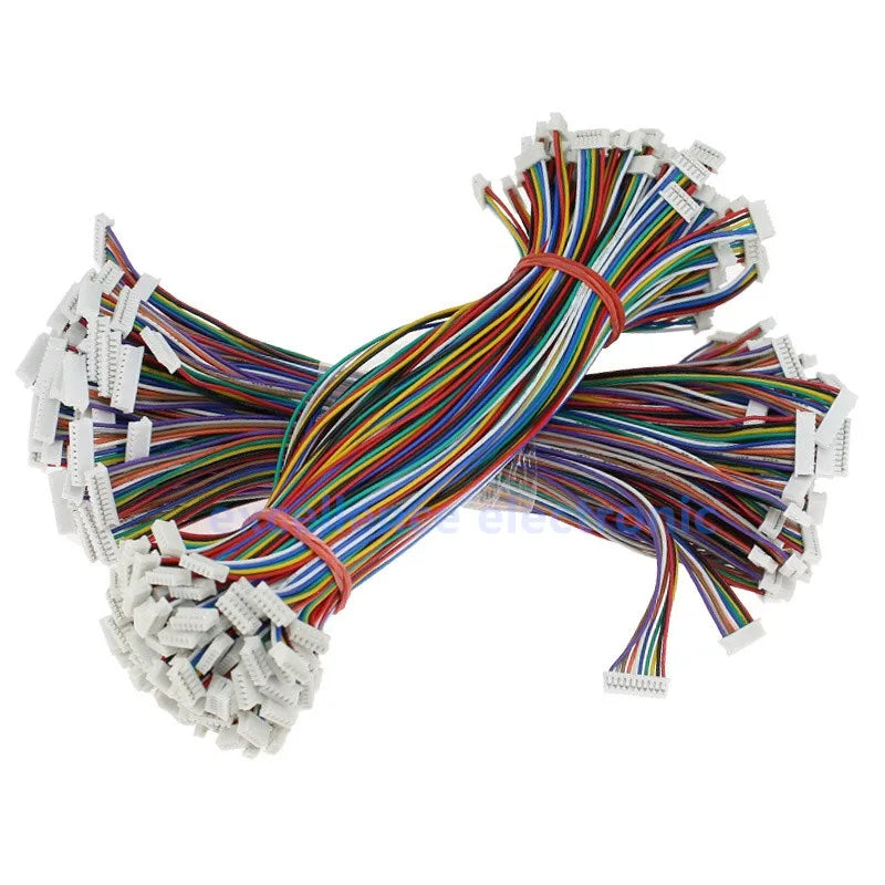 10PCS Mini Micro JST 1.25 2/3/4/5/6/7/8/9/10 Pin Female Plug Connector with Wire 1.25MM 10cm 15cm 20cm Single/double Head Tinned