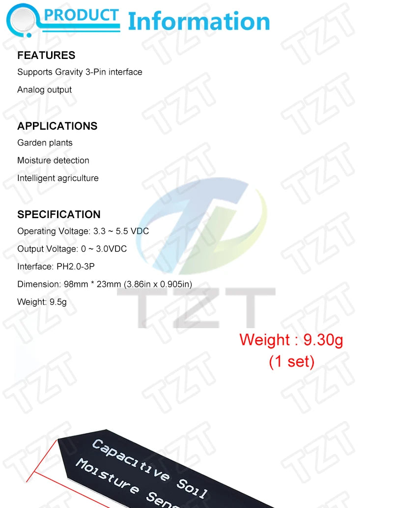 Capacitive Soil Moisture Sensors Module / Soil Humidity Digital Display Relay Control Module Automatic Watering TZT For Arduino