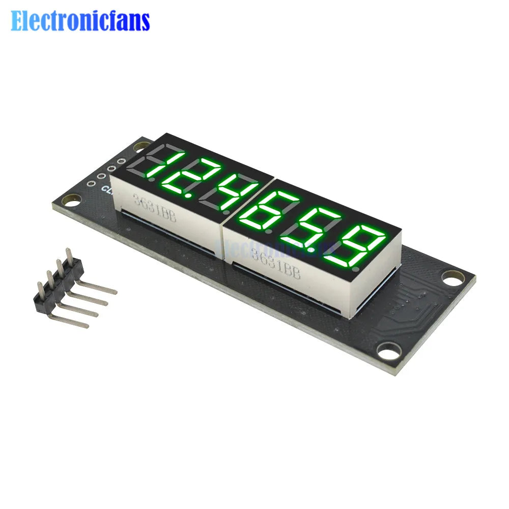 0.36 Inch 0.36" 4/6-Digit Red/Green/Yellow/Blue/White LED Digital Display Tube Decimal 7 Segments TM1637 Module For Arduino