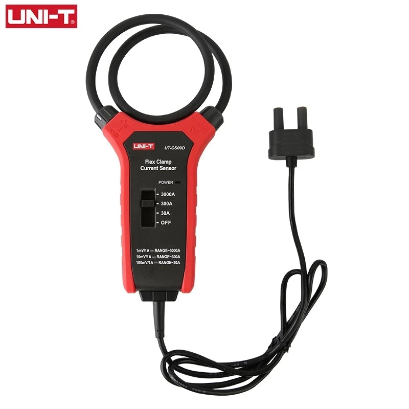 UNI-T UT-CS09D 3000A AC Flexible Current Sensor True RMS Rogowski Coil Clamp Probe BNC Connector Multimeter Electrician Tool