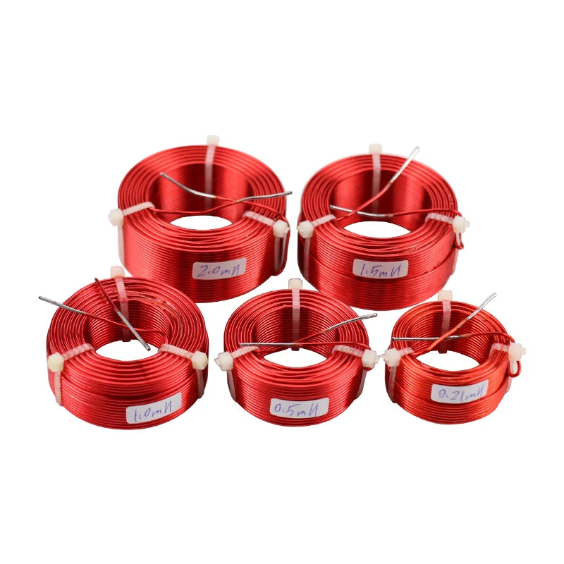 GHXAMP 1PCS 1.2mm Speaker Crossover Inductor Coil Oxygen-Free Copper Frequency Divider Coil Inductance 0.21mH 0.5mH 1.0mH 1.5mH