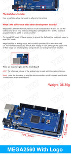 TZT Mega2560 ATMEGA16U2 / Pro Mini MEGA 2560 Mega+WiFi R3 ATmega2560 CH340G For Arduino Mega R3 Development Board ESP8266