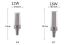 Super Long Lifespan E27 E14 12W 16W 20W 24W 40W LED Lamp Corn Bulb AC85-265V No Flicker 2835 SMD LED Light / Lighting
