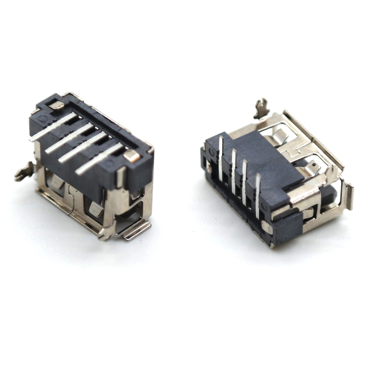 10pcs USB Female Connector AF10 Straight Pin Front 2 Pin A Type USB 90° Horizontal 4P Plug-in 6.3h Socket
