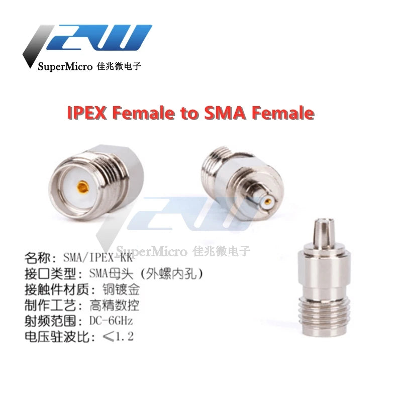 1 PCS RF Coaxial Connector SMA to IPX Connector Test  IPX 1/3/4 Generations of Copper Stainless Steel IPX JJKK Male and Female
