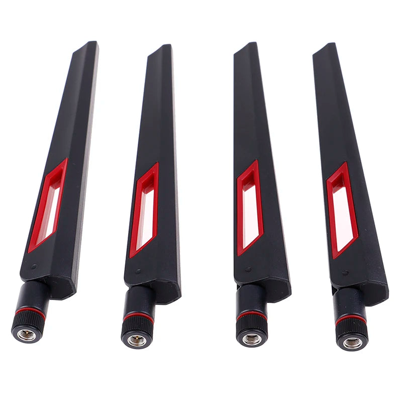 100pcs Wholesale 2.4G 5.8G Dual Band Router Antenna RP SMA Male Universal Antennas Amplifier WLAN WiFi Booster
