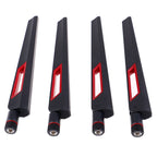 100pcs Wholesale 2.4G 5.8G Dual Band Router Antenna RP SMA Male Universal Antennas Amplifier WLAN WiFi Booster