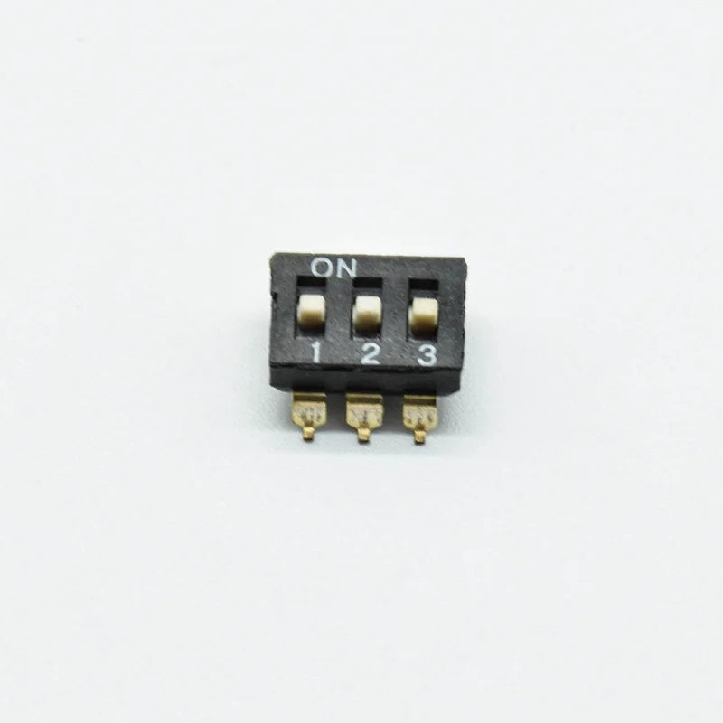5pcs  KM-2P/3P/4P 5P 6P/8P 2.54mm chip DIP switch  gold-plated feet black SMD chip
