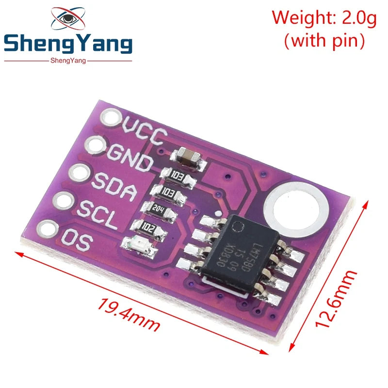 TZT LM75 LM75A Temperature Sensors High Speed I2C Interface High Precision Development Board Module For Arduino