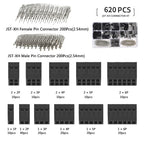 Dupont Connector 2.54mm Cable Jumper Wire Pin Header Housing Kit Male Crimp Pins+Female Pin Terminal Connector Electric Cable