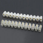 1pcs U H Type 12 Position Plastic Barrier Terminal Strip Block Barrier Screw Block Connection Strips for Electrical Wiring 3A10A