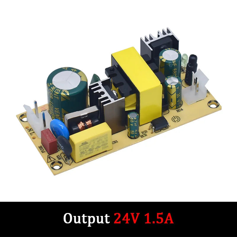 WAVGAT AC-DC 12V3A 24V1.5A 36W Switching Power Supply Module Bare Circuit 220V to 12V 24V Board for Replace/Repair