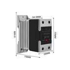 Din Rail Mounted SSR Single Phase Solid State Relay With Heat Sink SSR 10DA 25DA 40DA 60DA 80DA 100DA 120DA