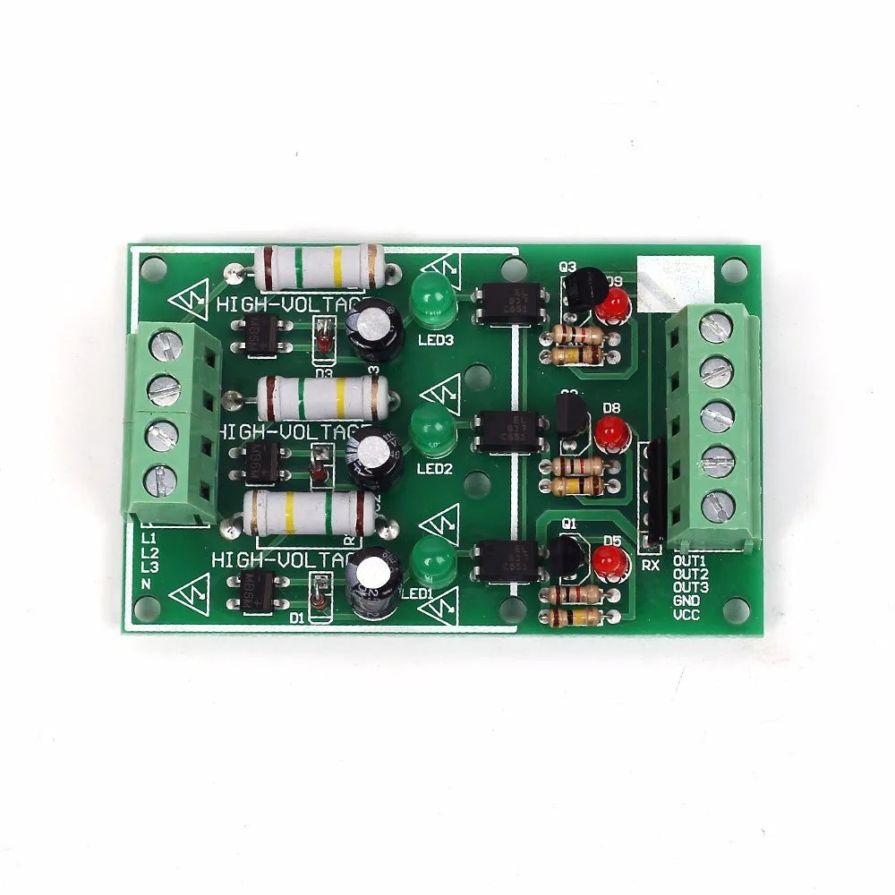 8 Channel Optocoupler Isolation Module Signal Voltage Converter PNP NPN Low High Level Output AC 110V 220V DC 3.3V 5V 12V 24V