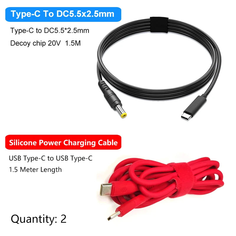 Pine64 1.5M USB Type-C to Type C Silicone Power Charging Cable For Pinecil Electric Soldering Iron PinePhone and Pinebook Pro