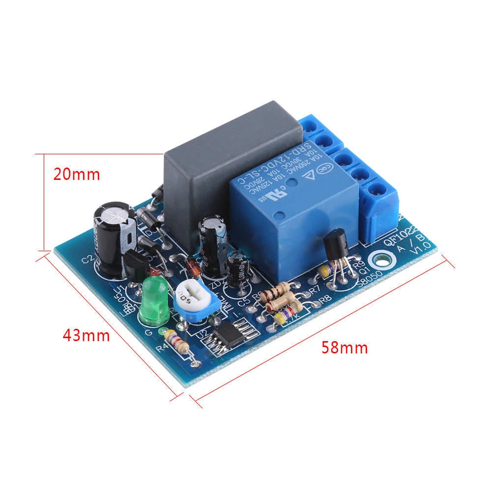 AC 220V Timer Relay Delay Switch Input/Output Delay Off Switch Module Adjustable 0-10S 10Min 10H 100Min Timing Turn Off Board