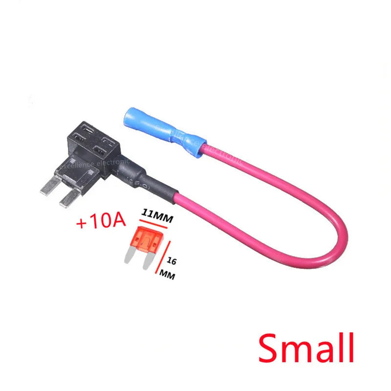 12V Fuse Holder Add-a-circuit TAP Adapter Micro Mini Standard ATM APM Blade Auto Fuse with 10A Blade Car Fuse with holder