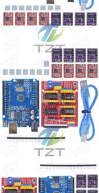 TZTUNO R3 Shield V3 Engraving Machine 3D Printe+ 4pcs DRV8825 Or A4988 Driver Expansion Board For Arduino With USB Cable