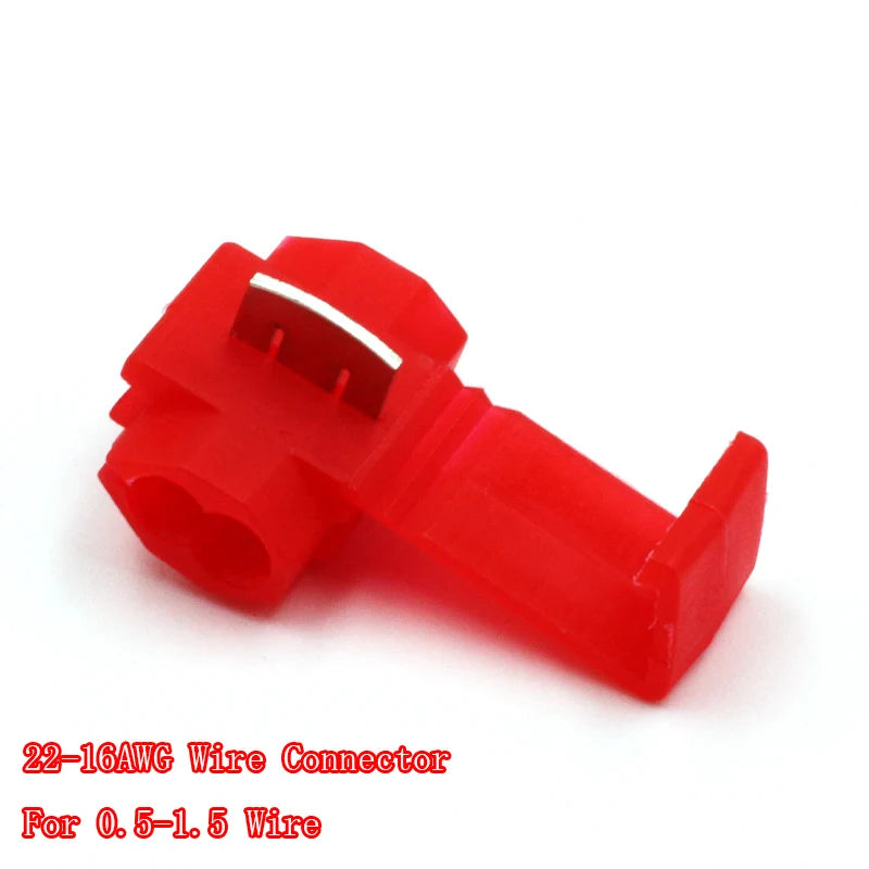 50/20/10PCS Red Electrical Cable Connectors Fast Quick Splice Lock Wire Terminals Crimp 22-16 18-14 12-10AWG Wire Connector