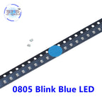 100pcs 0805 Flash LED SMD Diodes White RED Blue Green Yellow Orange RGB PLR Emitting Alto Brilho 0805 Blink Color Change