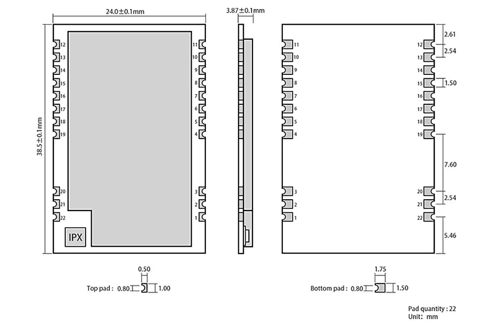 SX1268 PA 433MHz 470MHz LoRa Wireless Module E22-400M22S E22-400M30S RF Long Range Distance Data Transceiver Replace SX1278