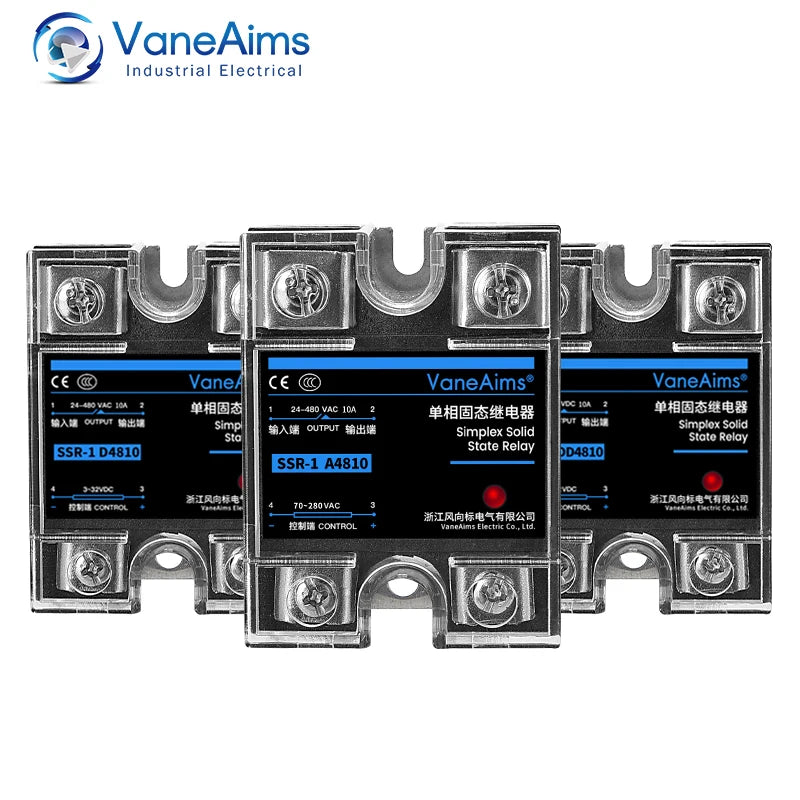 Solid State Relay Single Phase SSR 220V 25A 40A Output SSR-25DA SSR-40DA SSR-40AA SSR-40DD Relay Module for Temperature Control