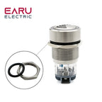 22mm IP67 Ultrashort Flash LED Alarm Indicator Light Signal Lamp Flashmetal Buzzer 12V 24V 220V Intermittent Sound Waterproor